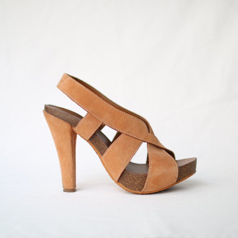 Suede Platform Heels Sandals - Very Comfortable